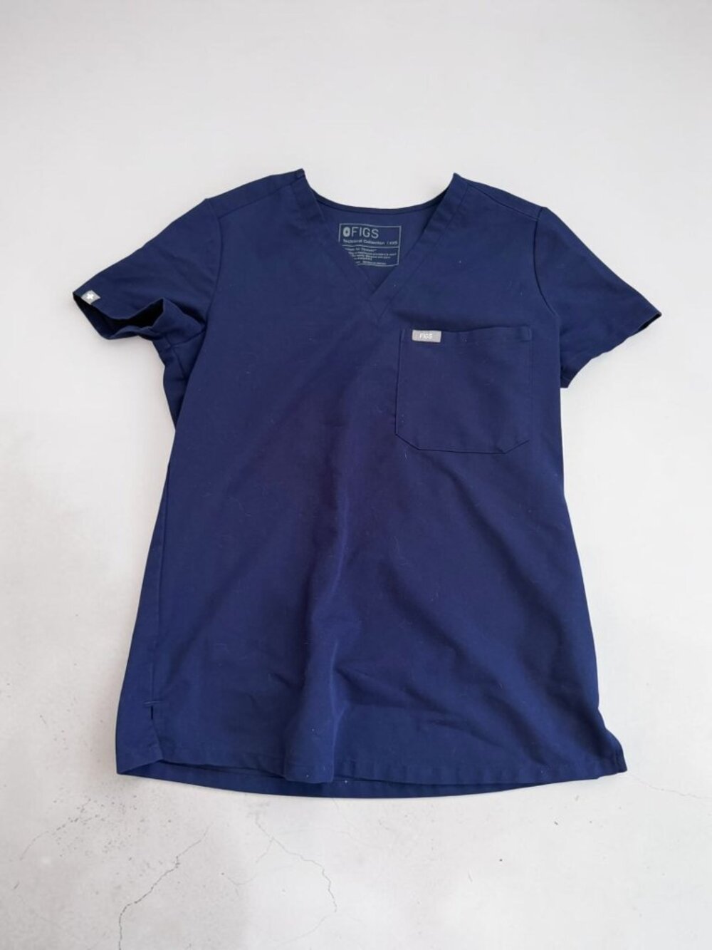 FIGS Navy V Neck Scrubs Top Size XXS Womens